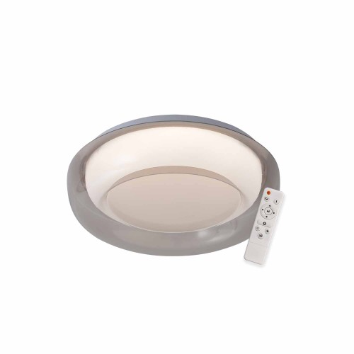 CÓD.9045 PLAFON LED REDONDO 20W REGULÁVEL Ø30CM BRANCO E FUMÊ