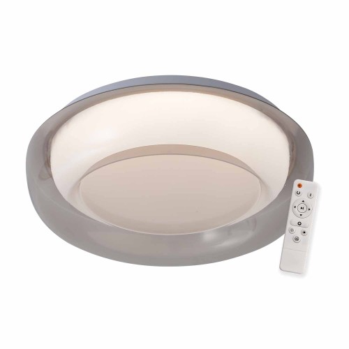 CÓD.9046 PLAFON LED REDONDO 68W REGULÁVEL Ø60CM BRANCO E FUMÊ