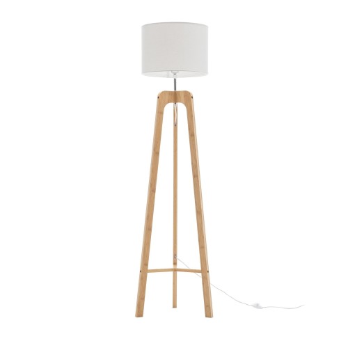 KOD. 9048 STEHLAMPE AUS ESCHENHOLZ MIT NATURFARBENER LACKIERUNG UND TC-STOFF IN BEIGE