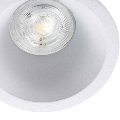 COD.35150 EINBAUSPOT ALUMINIUM SANDFARBEN WEISS GU10-DICHROISCH