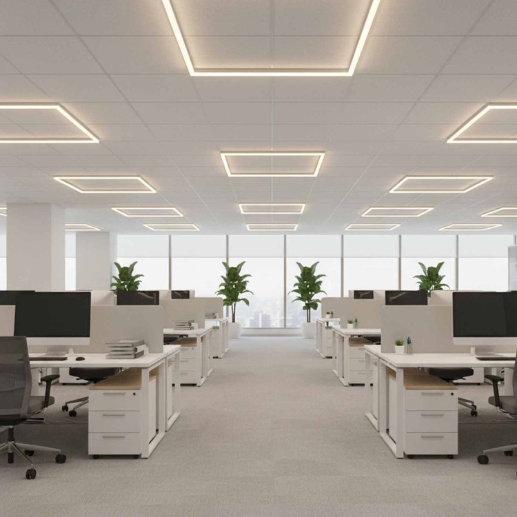 CODE 55600 PROFILÉ LED SUSPENDU EN ALUMINIUM BLANC 59,5 X 59,5 CM