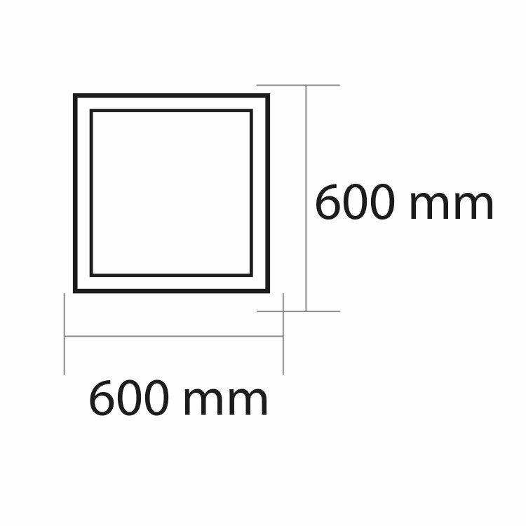 ART.-NR. 55650 LED-DECKENLEUCHTE HÄNGEND AUS WEISSEM ALUMINIUM 60 X 60 CM