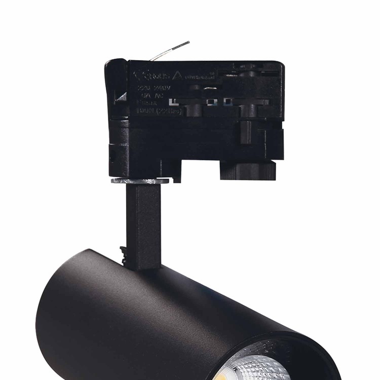 CÓD.52070 FOCO CARRIL TRIFÁSICO LED COB 10W COLOR NEGRO