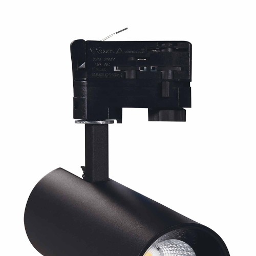 COD.52070 FARETTO SU BINARIO TRIFASE LED COB 10W COLORE NERO COD.52070 FARETTO SU BINARIO TRIFASE LED COB 10W COLORE NERO