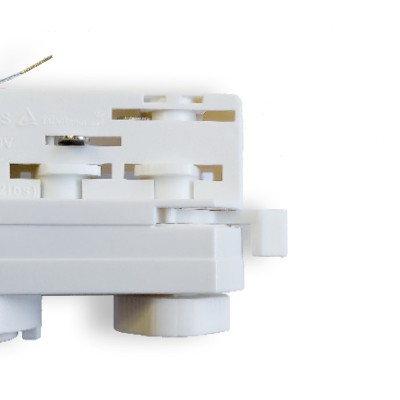 CÓD.52120 ADAPTADOR TRIFÁSICO FOCO DE CARRIL COLOR BLANCO 2