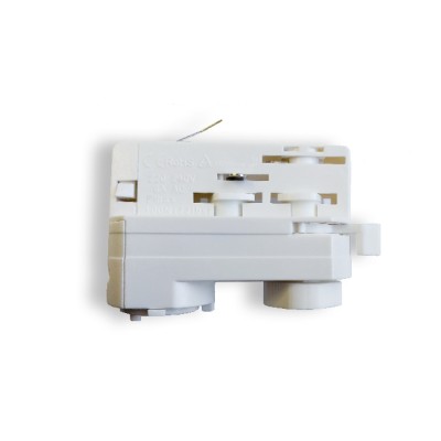 CÓD. 52120 ADAPTADOR TRIFÁSICO PARA FOCO DE TRILHO COR BRANCA