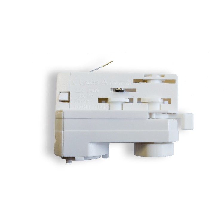 COD. 52120 ADATTATORE TRIFASE PER FARETTO SU BINARIO COLORE BIANCO