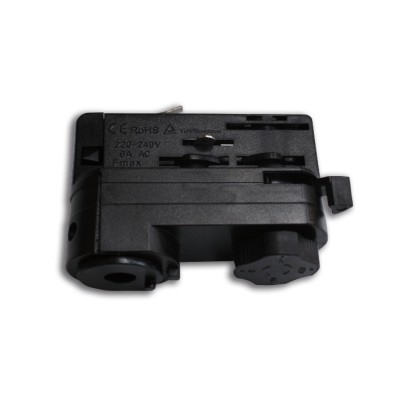 CODE 52130 ADAPTATEUR TRIPHASÉ POUR PROJECTEUR SUR RAIL COULEUR NOIRE