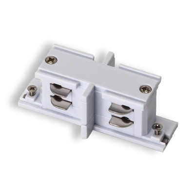 CÓD.52190 MINI CONECTOR EMPALME DE ALUMINIO PARA CARRIL TRIFÁSICO TIPO "I" COLOR BLANCO