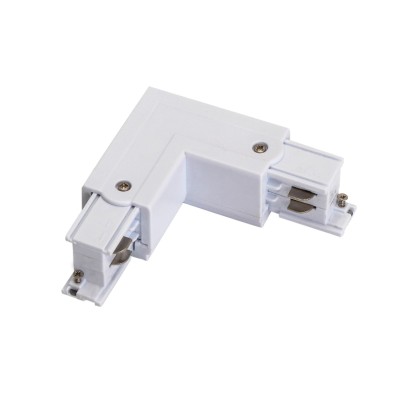 COD. 52210 CONNETTORE DI GIUNZIONE IN ALLUMINIO PER SISTEMA TRIFASE TIPO "L" COLORE BIANCO