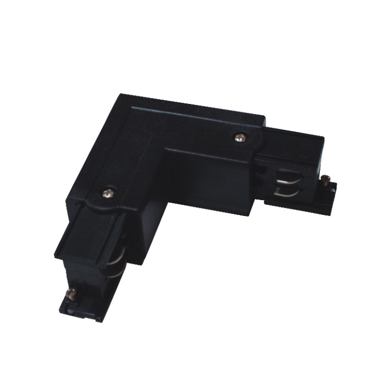 COD. 52220 CONNETTORE DI GIUNZIONE IN ALLUMINIO PER SISTEMA TRIFASE TIPO "L" COLORE NERO