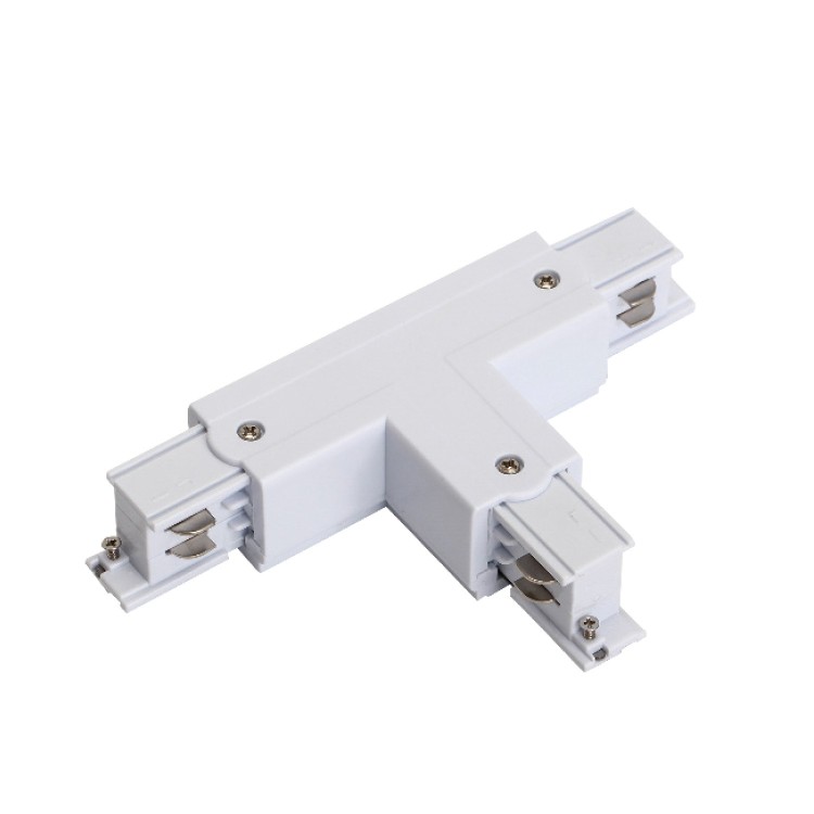 COD. 52230 CONNETTORE DI GIUNZIONE IN ALLUMINIO PER SISTEMA TRIFASE TIPO "T" COLORE BIANCO