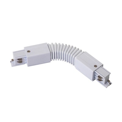 CÓD.52250 CONECTOR EMPALME DE ALUMINIO PARA CARRIL TRIFÁSICO TIPO FLEXIBLE COLOR BLANCO
