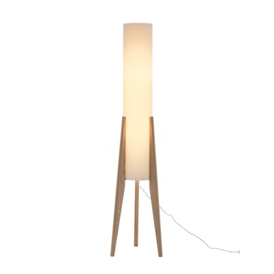 CÓD. 9050 PIANTANA A 2 LUCI IN LEGNO DI FRASSINO LACCATO E PARALUME IN TESSUTO TC COLOR BEIGE 2
