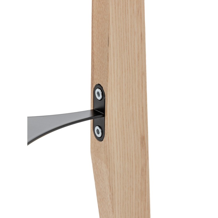 CÓD. 9050 PIANTANA A 2 LUCI IN LEGNO DI FRASSINO LACCATO E PARALUME IN TESSUTO TC COLOR BEIGE