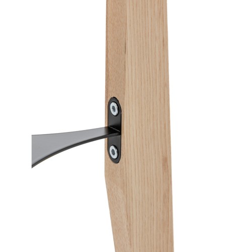 CÓD. 9050 PIANTANA A 2 LUCI IN LEGNO DI FRASSINO LACCATO E PARALUME IN TESSUTO TC COLOR BEIGE