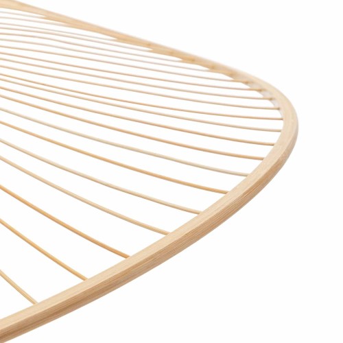 KOD. 9053 HÄNGELEUCHTE 1L AUS HOLZ, NATURFASERN UND WEISS LACKIERTEM STAHL Ø80CM