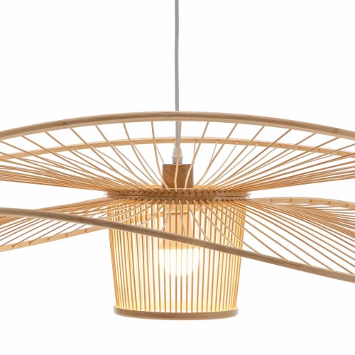 COD. 9054 SUSPENSION 1L BOIS ET ACIER PEINT BLANC Ø60CM
