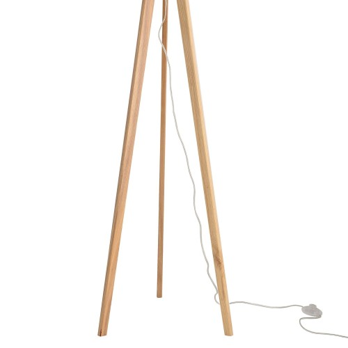 CÓD. 9059 STEHLAMPE AUS ESCHEHOLZ MIT NATURLACK UND TC-STOFF IN AQUAMARIN