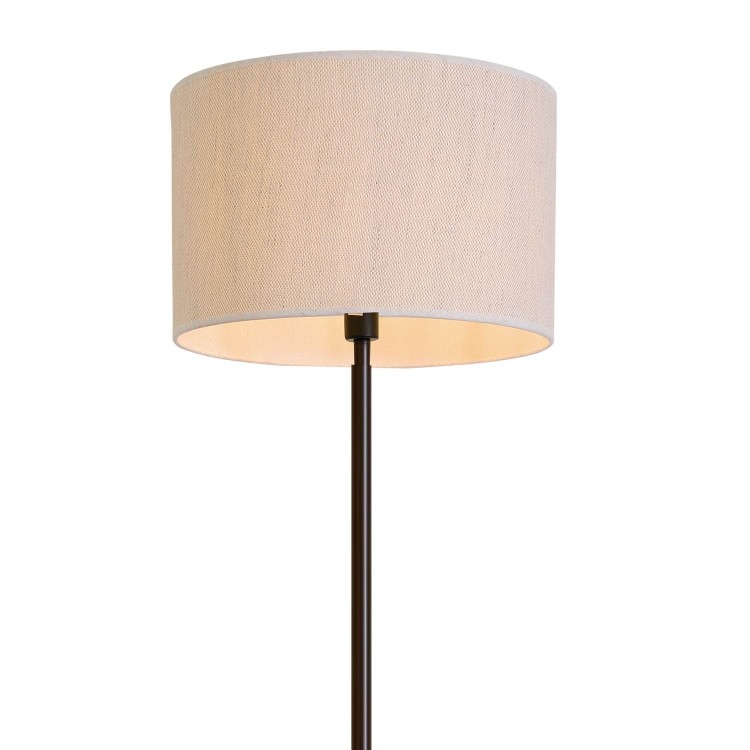CÓD. 9058 STEHLAMPE AUS SCHWARZEM STAHL MIT TC-STOFFSCHIRM IN BEIGE