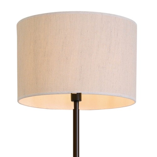 CÓD. 9058 PIED DE SALON EN ACIER NOIR ET ABAT-JOUR EN TISSU TC COLORIS BEIGE