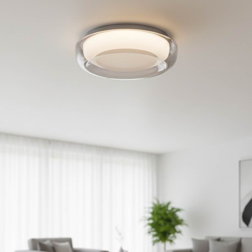 CÓD.9045 PLAFONIERA LED ROTONDA 20W REGOLABILE Ø30CM BIANCO E FUMÉ