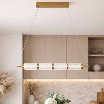 COD.3321 LAMPADA LED IN ACRILICO E ACCIAIO DORATO