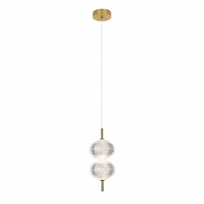 CÓD. 3322 PENDENTE LED ACRÍLICO E AÇO DOURADO 2