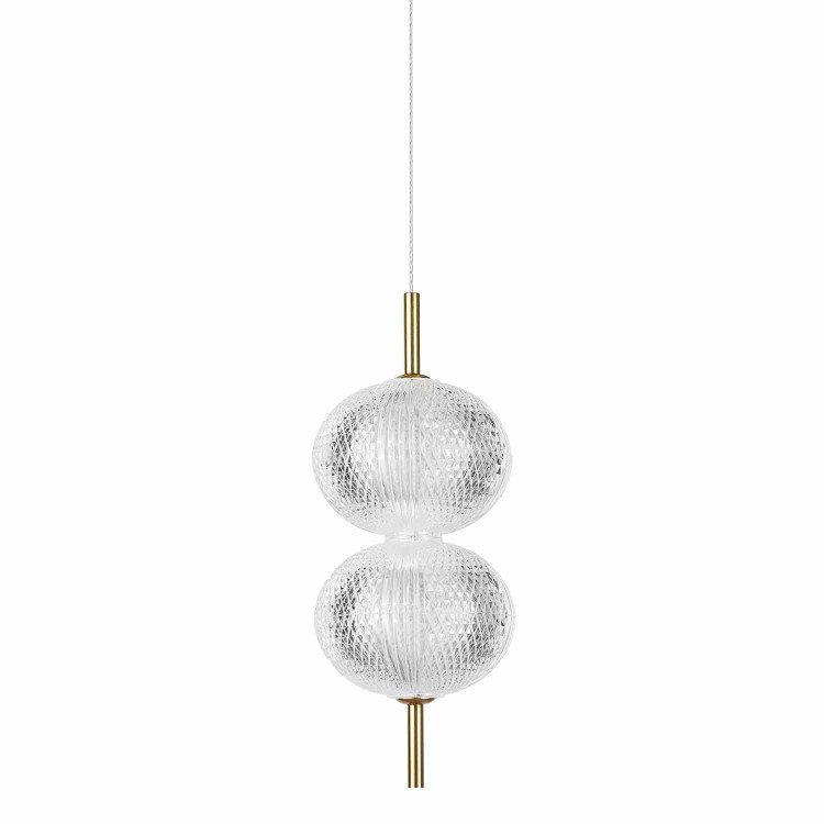 CÓD. 3322 PENDENTE LED ACRÍLICO E AÇO DOURADO