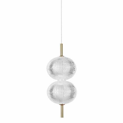 CÓD. 3322 PENDENTE LED ACRÍLICO E AÇO DOURADO