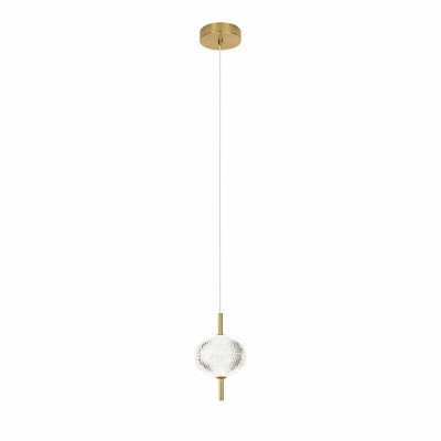CÓD. 3323 PENDENTE LED EM ACRÍLICO E AÇO DOURADO 2
