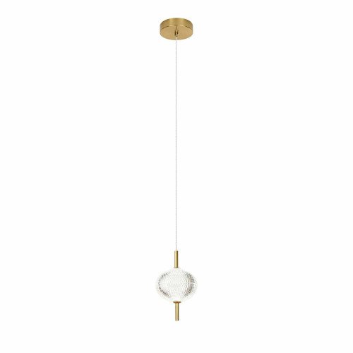 CÓD. 3323 PENDENTE LED EM ACRÍLICO E AÇO DOURADO