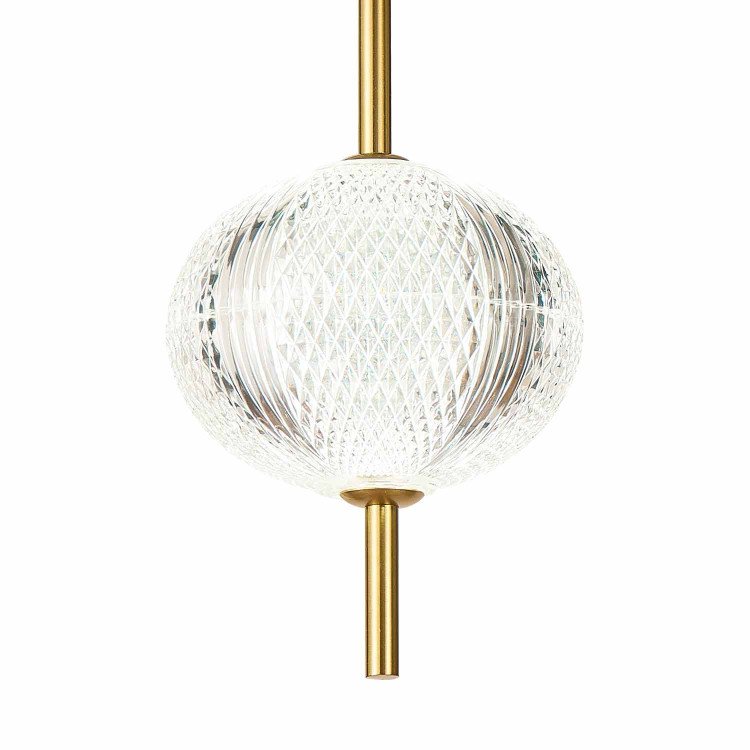 CÓD. 3323 PENDENTE LED EM ACRÍLICO E AÇO DOURADO