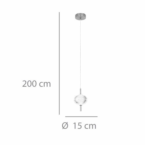 CÓD. 3323 PENDENTE LED EM ACRÍLICO E AÇO DOURADO