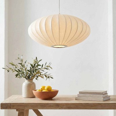 CÓD.3326 COLGANTE 1L SEDA ARTIFICIAL CON TEXTURA DE HILO Ø50CM