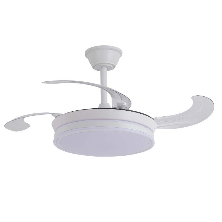 COD. 7070 VENTILATORE DA SOFFITTO LED DC BIANCO 91,5 CM