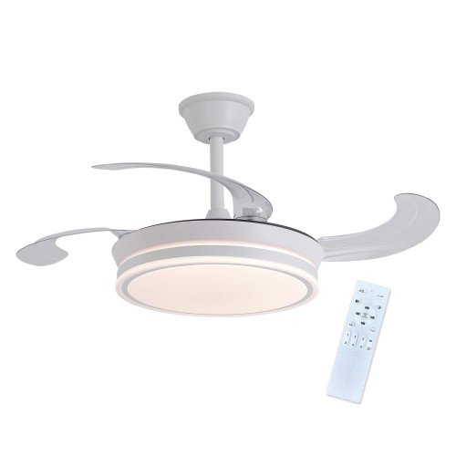 ART.-NR. 7070 LED DC DECKENVENTILATOR WEISS 91,5 CM