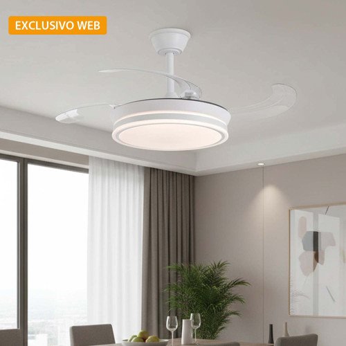 RÉF. 7070 VENTILATEUR DE PLAFOND LED DC BLANC 91,5 CM