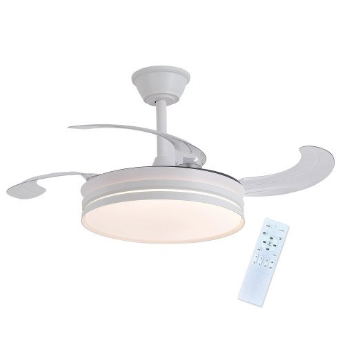 COD. 7072 VENTILATORE DA SOFFITTO LED DC BIANCO 91,5 CM
