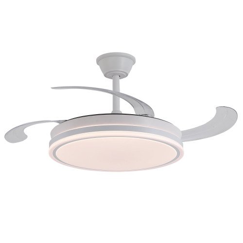 CÓD. 7073 VENTOINHA DE TETO LED DC BRANCA 106 CM