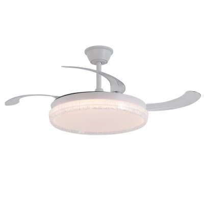 COD. 7075 VENTILATORE DA SOFFITTO LED DC BIANCO 106 CM 2