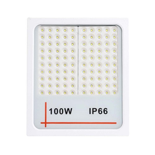 ART.-NR. 90830 LED-FLUTLICHTSTRAHLER ALUMINIUM WEISS 100W