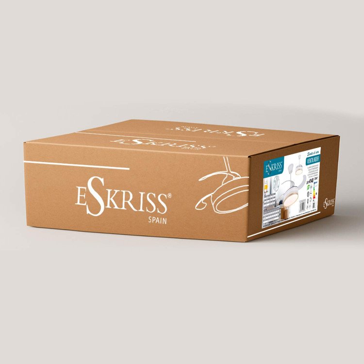 RÉF. 7071 VENTILATEUR DE PLAFOND LED DC BLANC ET DORÉ 91,5 CM