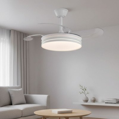 ART.-NR. 7072 LED DC DECKENVENTILATOR WEISS 91,5 CM