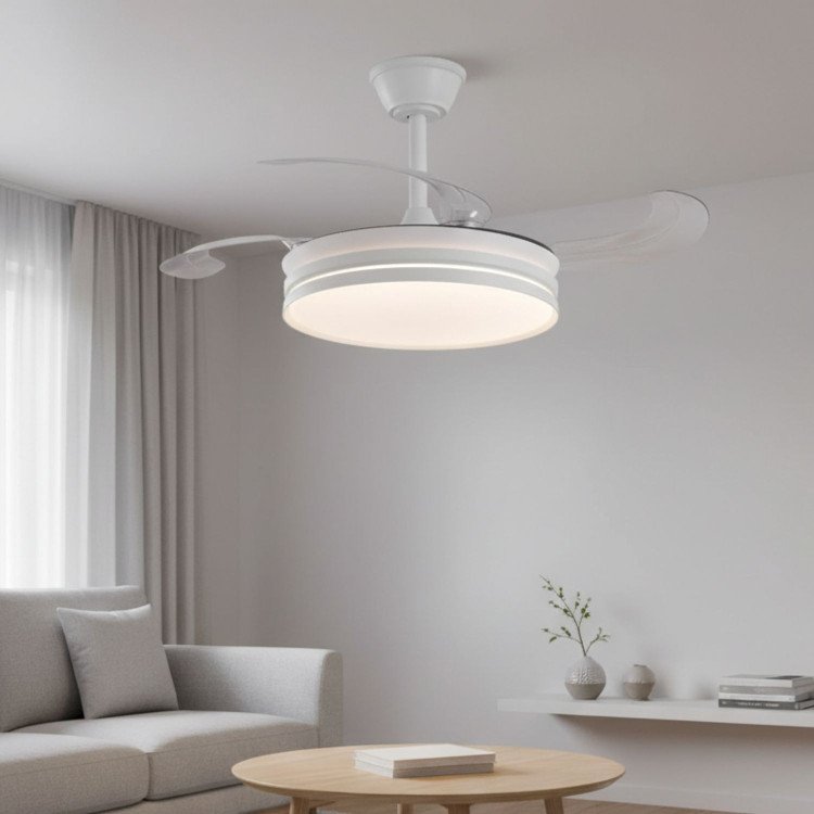 RÉF. 7072 VENTILATEUR DE PLAFOND LED DC BLANC 91,5 CM