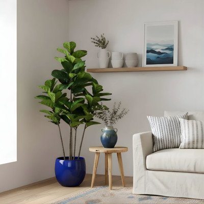 CÓD. 3345 PLANTA ARTIFICIAL DECORATIVA HIGUERA HOJA VIOLÍN 150CM