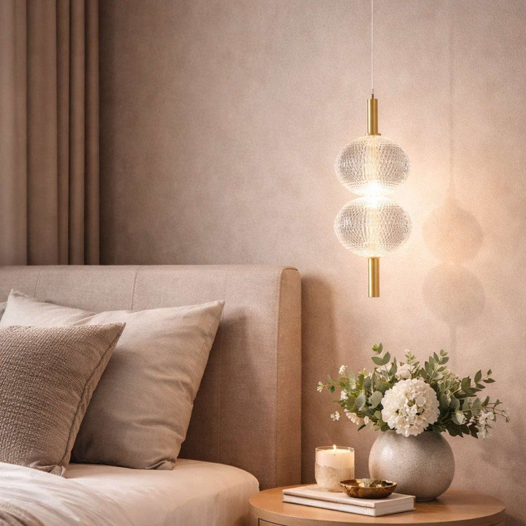 CÓD. 3322 PENDENTE LED ACRÍLICO E AÇO DOURADO