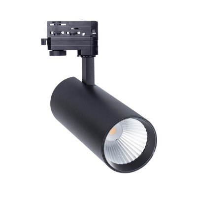 CÓD.61200 FOCO CARRIL TRIFÁSICO LED COB 30W COLOR NEGRO