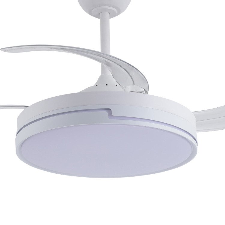 COD. 7086 VENTILATORE DA SOFFITTO LED DC BIANCO 106 CM