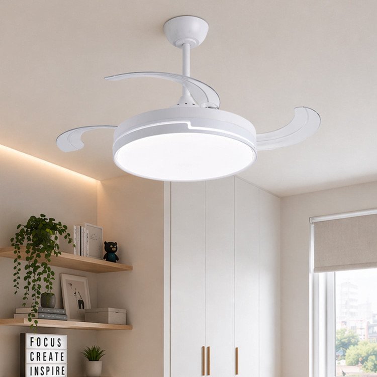 ART.-NR. 7086 LED DC DECKENVENTILATOR WEISS 106 CM